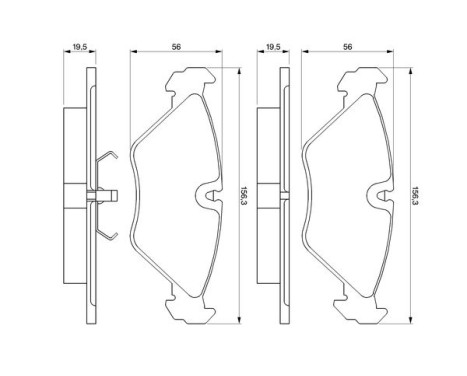 Brake Pad Set, disc brake BP614 Bosch, Image 6