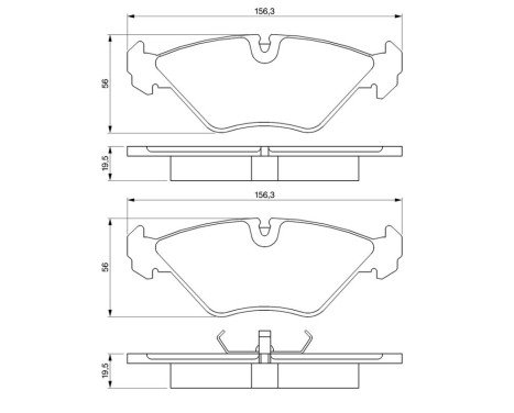 Brake Pad Set, disc brake BP614 Bosch, Image 7
