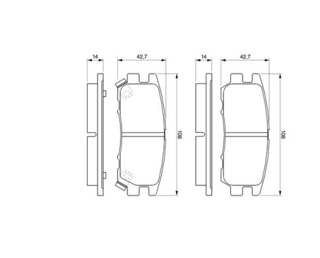 Brake Pad Set, disc brake BP616 Bosch, Image 5