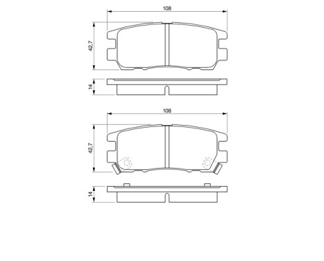 Brake Pad Set, disc brake BP616 Bosch, Image 6
