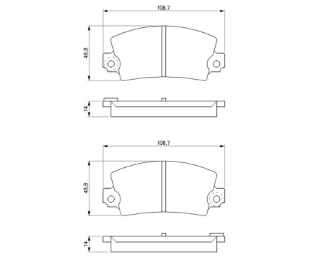 Brake Pad Set, disc brake BP638 Bosch, Image 6