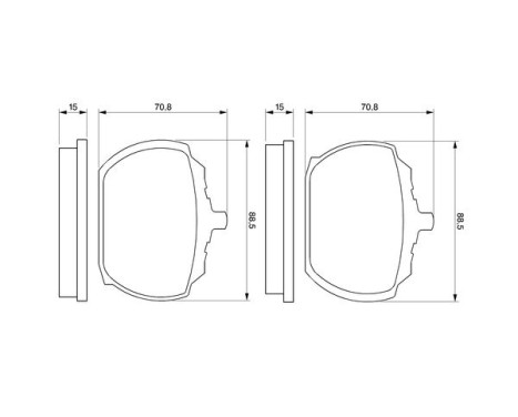 Brake Pad Set, disc brake BP640 Bosch, Image 5