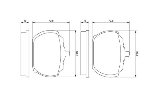 Brake Pad Set, disc brake BP640 Bosch, Image 5
