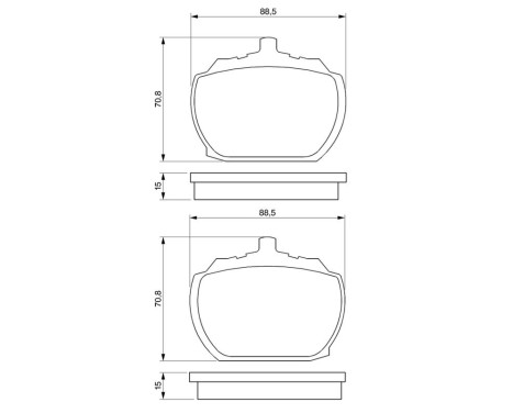 Brake Pad Set, disc brake BP640 Bosch, Image 6