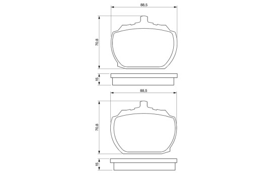 Brake Pad Set, disc brake BP640 Bosch, Image 6