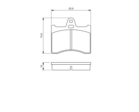 Brake Pad Set, disc brake BP644 Bosch, Image 6