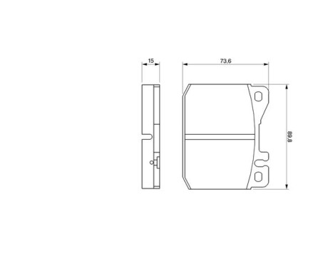 Brake Pad Set, disc brake BP646 Bosch, Image 7