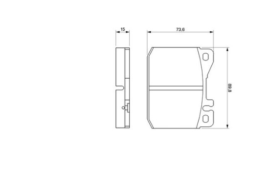 Brake Pad Set, disc brake BP646 Bosch, Image 7