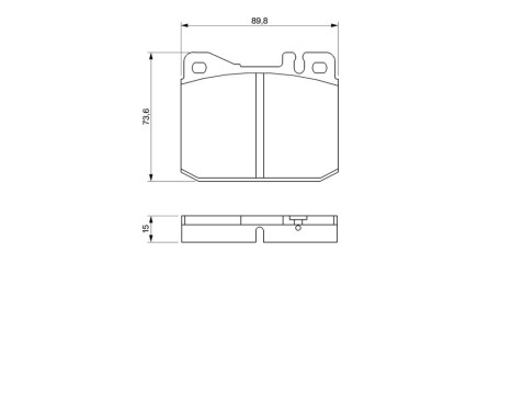 Brake Pad Set, disc brake BP646 Bosch, Image 8