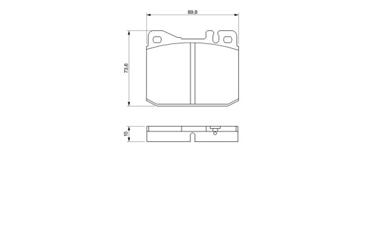 Brake Pad Set, disc brake BP646 Bosch, Image 8