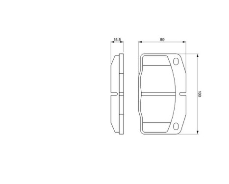 Brake Pad Set, disc brake BP662 Bosch, Image 7