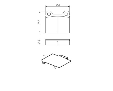 Brake Pad Set, disc brake BP679 Bosch, Image 6