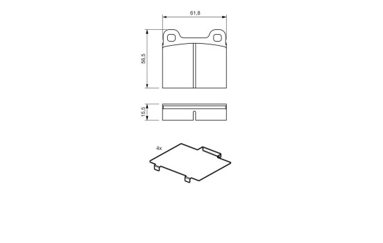 Brake Pad Set, disc brake BP679 Bosch, Image 6
