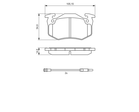 Brake Pad Set, disc brake BP682 Bosch, Image 6