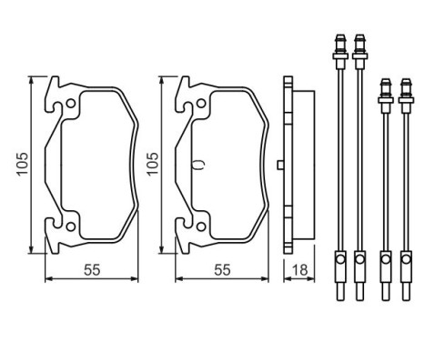 Brake Pad Set, disc brake BP683 Bosch, Image 5