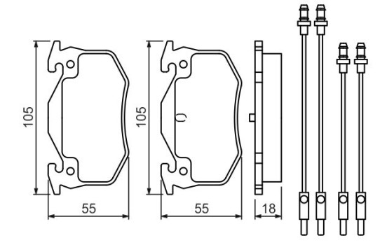 Brake Pad Set, disc brake BP683 Bosch, Image 5