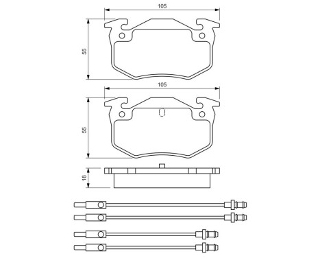 Brake Pad Set, disc brake BP683 Bosch, Image 6