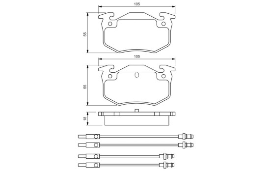 Brake Pad Set, disc brake BP683 Bosch, Image 6