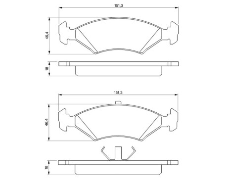 Brake Pad Set, disc brake BP684 Bosch, Image 6