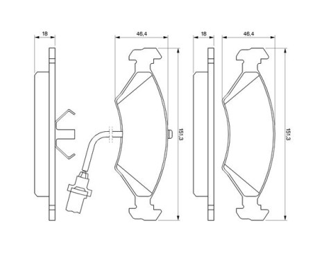 Brake Pad Set, disc brake BP685 Bosch, Image 5