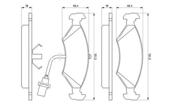 Brake Pad Set, disc brake BP685 Bosch, Image 5