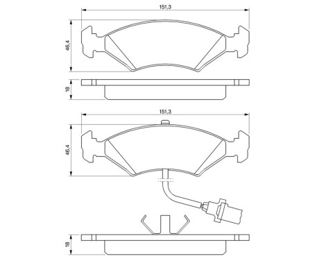 Brake Pad Set, disc brake BP685 Bosch, Image 6