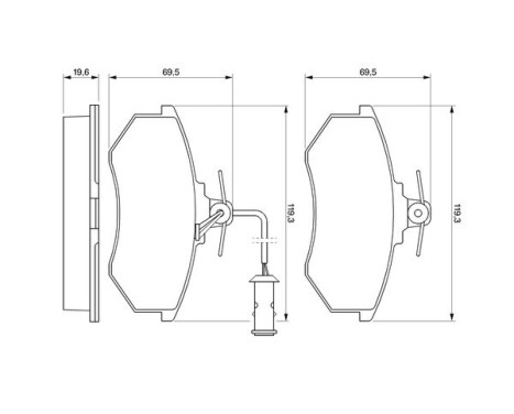 Brake Pad Set, disc brake BP690 Bosch, Image 5