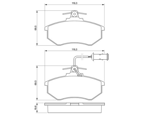 Brake Pad Set, disc brake BP690 Bosch, Image 6