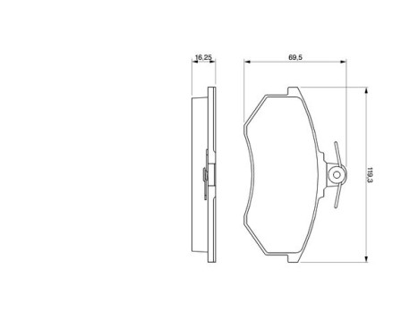 Brake Pad Set, disc brake BP692 Bosch, Image 5