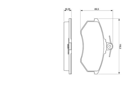 Brake Pad Set, disc brake BP692 Bosch, Image 5