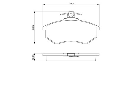 Brake Pad Set, disc brake BP692 Bosch, Image 6