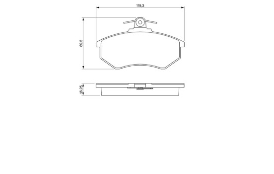 Brake Pad Set, disc brake BP692 Bosch, Image 6