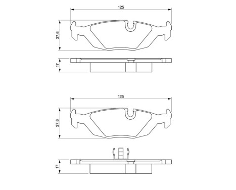 Brake Pad Set, disc brake BP695 Bosch, Image 8