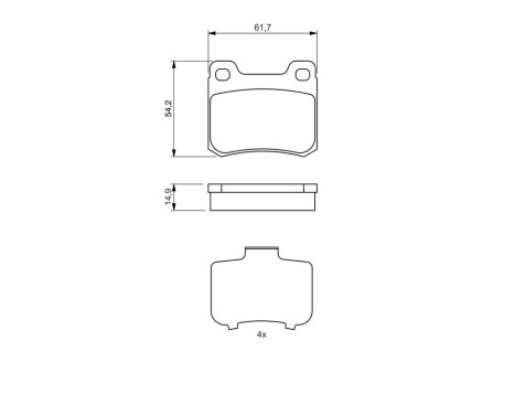 Brake Pad Set, disc brake BP697 Bosch, Image 6