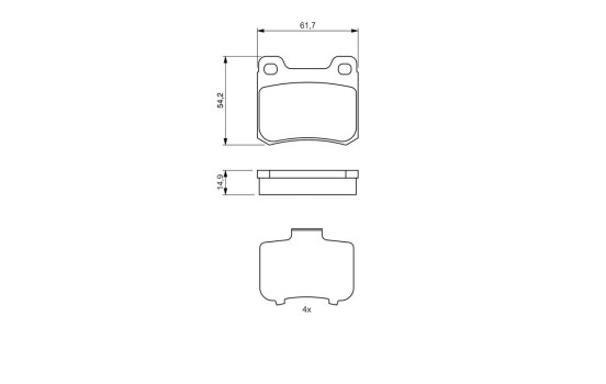 Brake Pad Set, disc brake BP697 Bosch, Image 6