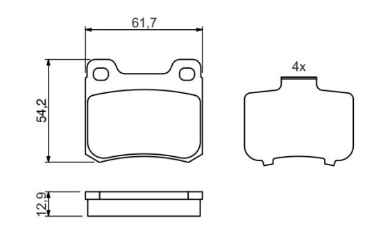 Brake Pad Set, disc brake BP698 Bosch, Image 6