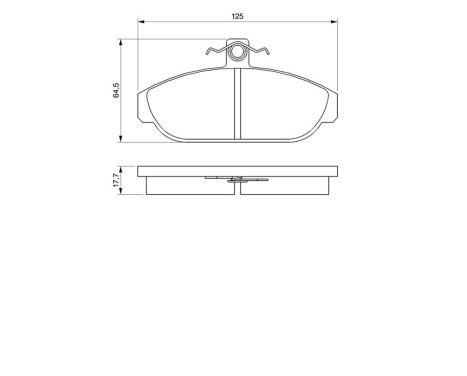 Brake Pad Set, disc brake BP707 Bosch, Image 6