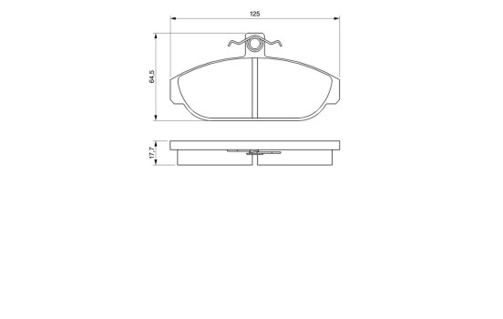 Brake Pad Set, disc brake BP707 Bosch, Image 6