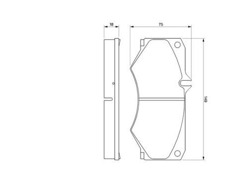 Brake Pad Set, disc brake BP715 Bosch, Image 5