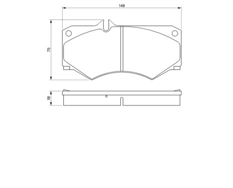 Brake Pad Set, disc brake BP715 Bosch, Image 6