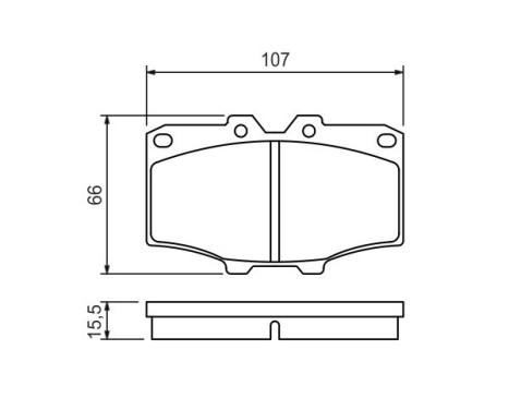 Brake Pad Set, disc brake BP724 Bosch, Image 5