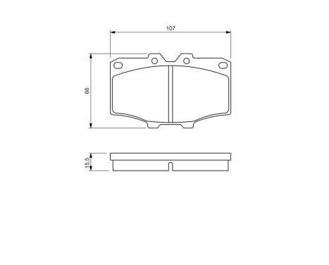 Brake Pad Set, disc brake BP724 Bosch, Image 6