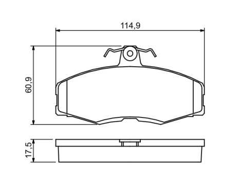 Brake Pad Set, disc brake BP728 Bosch, Image 6