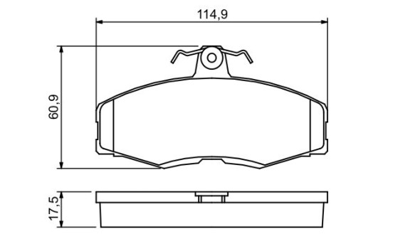 Brake Pad Set, disc brake BP728 Bosch, Image 6