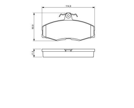 Brake Pad Set, disc brake BP728 Bosch, Image 7
