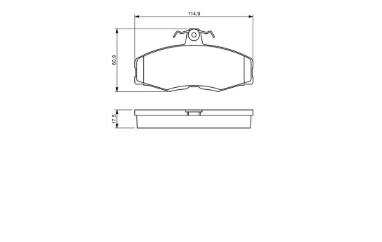Brake Pad Set, disc brake BP728 Bosch, Image 7
