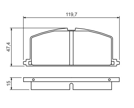 Brake Pad Set, disc brake BP733 Bosch, Image 5