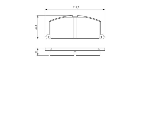Brake Pad Set, disc brake BP733 Bosch, Image 6