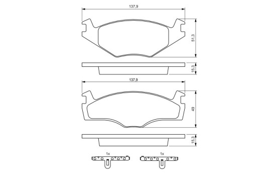 Brake Pad Set, disc brake BP736 Bosch, Image 6