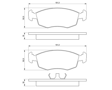 Brake Pad Set, disc brake BP741 Bosch, Image 6